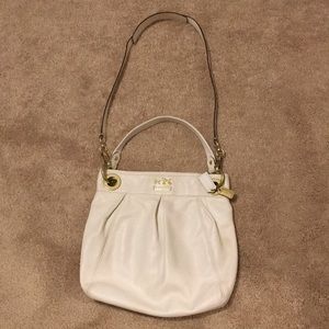 White Leather COACH Crossbody Handbag